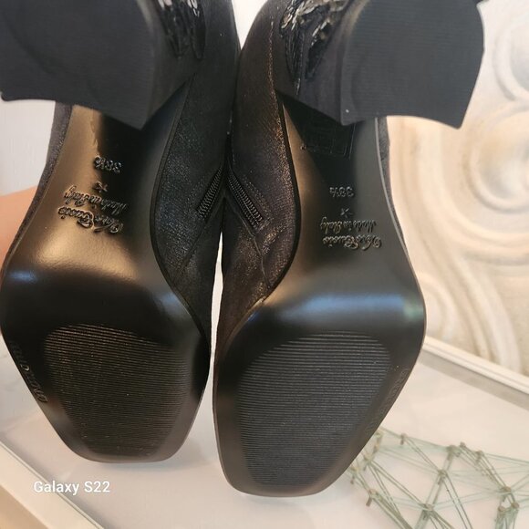 Giancarlo Paoli Black Embellished Ankle Boots. NWOT. Size 38.5 EU/ US 8 - Picture 10 of 12